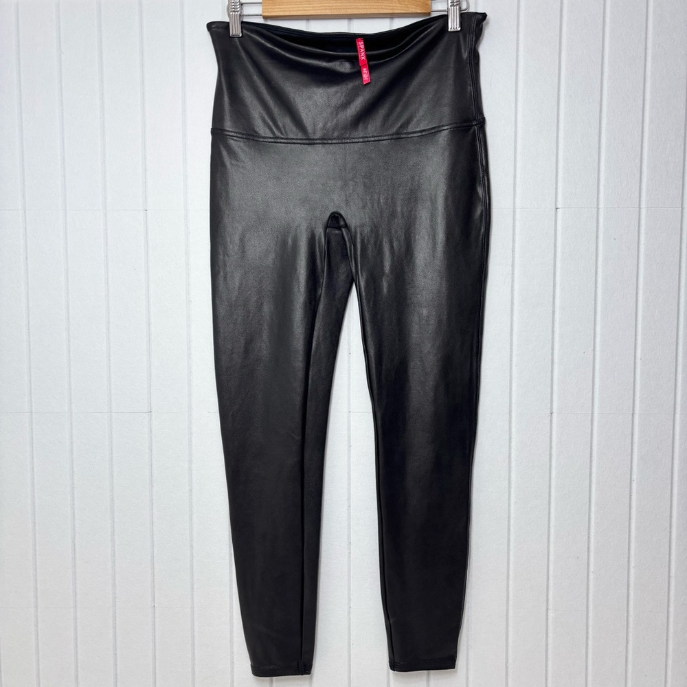 SPANX Shiny Black Leggings‎ Size 1X